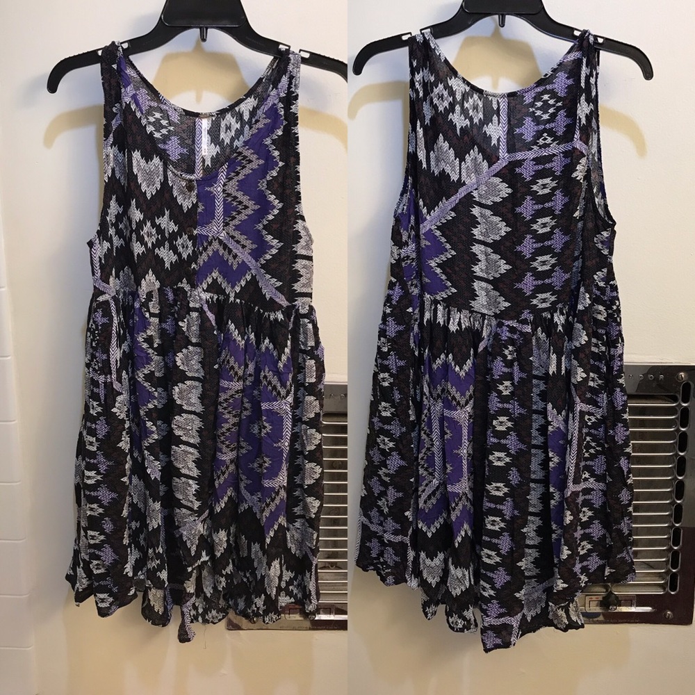 Free people, peplum tunic sides pocket, medium